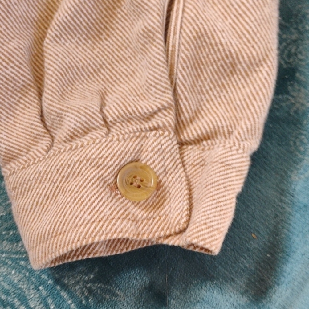 Lane Bryant Women's 18/20 Cropped Cream Teddy Jacket with Pin Stripe Detail - Picture 4 of 6